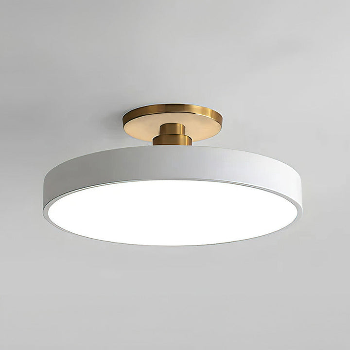 Lampa sufitowa Flush Round | Nowoczesna armatura LED | Miękkie światło | Metal i akryl