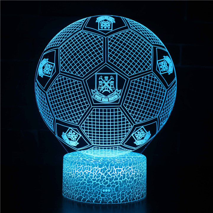 Lampa LED Iluzja 3D Piłka Nożna - Nocna Lampa - Odznaka