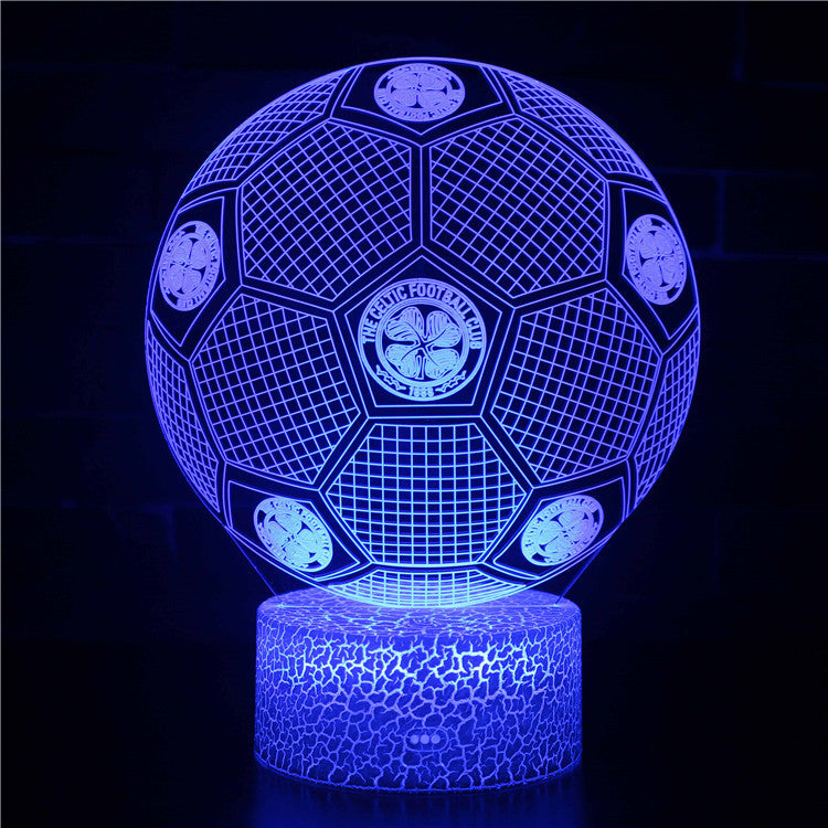 Lampa LED Iluzja 3D Piłka Nożna - Nocna Lampa - Odznaka