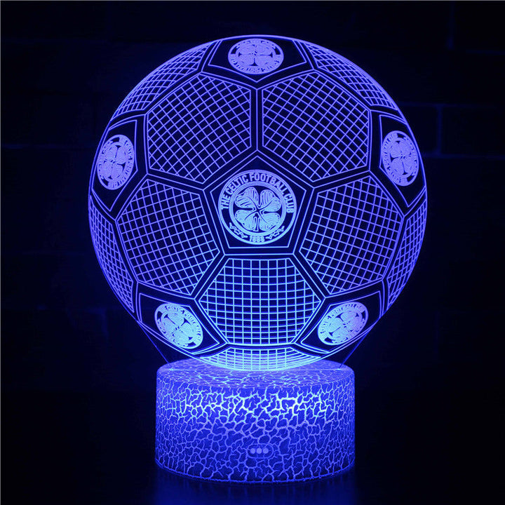 Lampa LED Iluzja 3D Piłka Nożna - Nocna Lampa - Odznaka