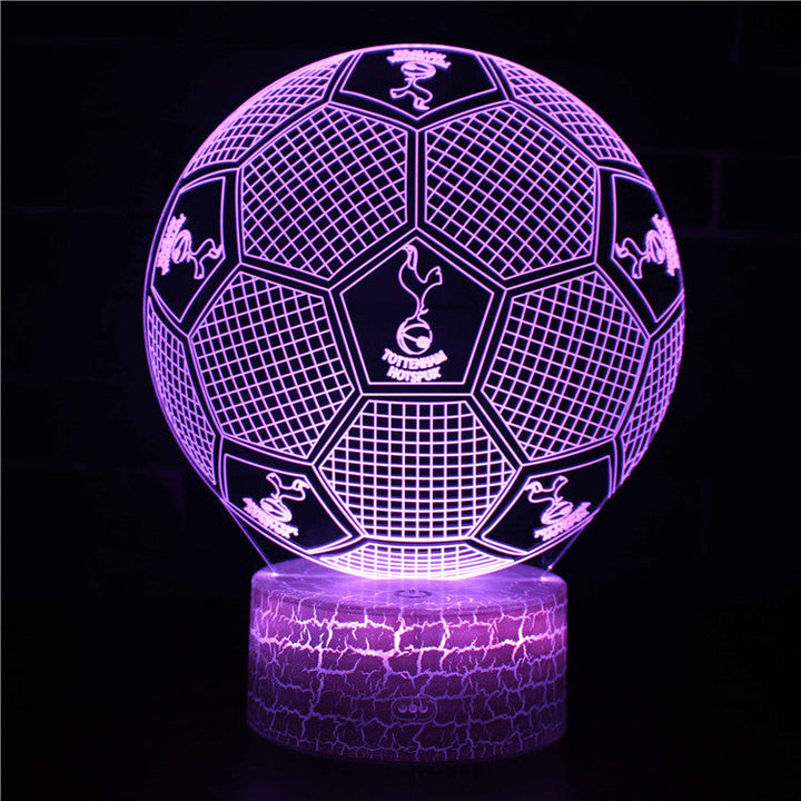 Lampa LED Iluzja 3D Piłka Nożna - Nocna Lampa - Odznaka