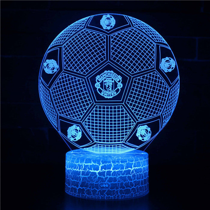 Lampa LED Iluzja 3D Piłka Nożna - Nocna Lampa - Odznaka
