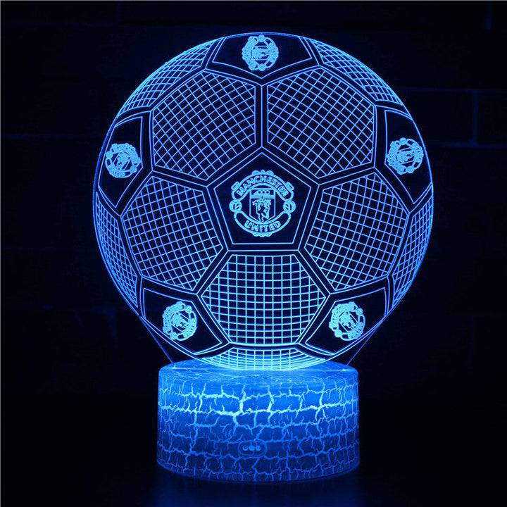 Lampa LED Iluzja 3D Piłka Nożna - Nocna Lampa - Odznaka