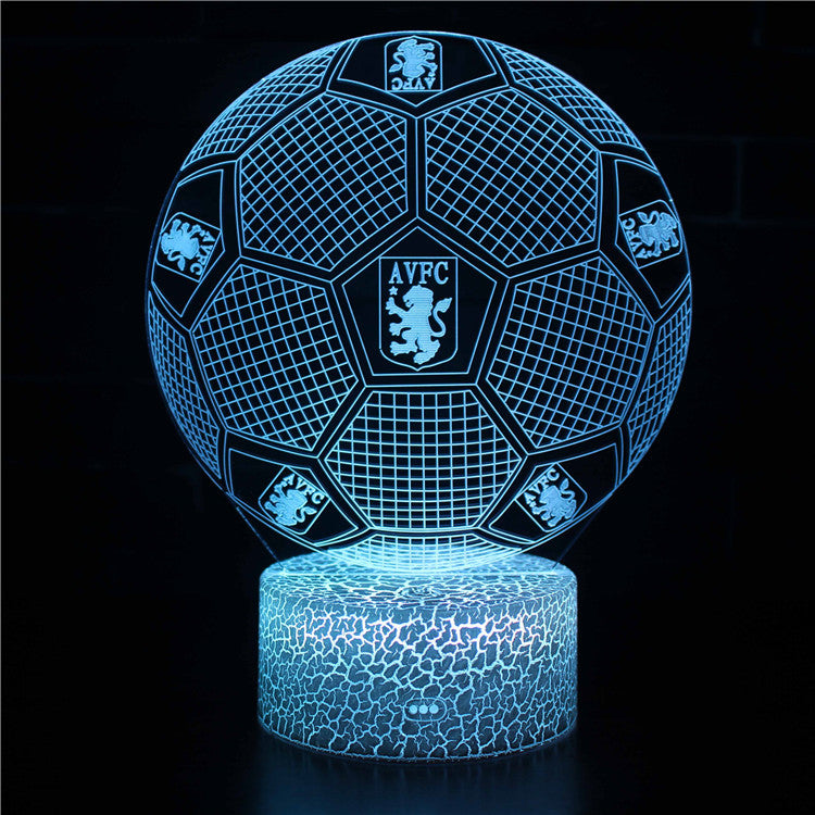 Lampa LED Iluzja 3D Piłka Nożna - Nocna Lampa - Odznaka