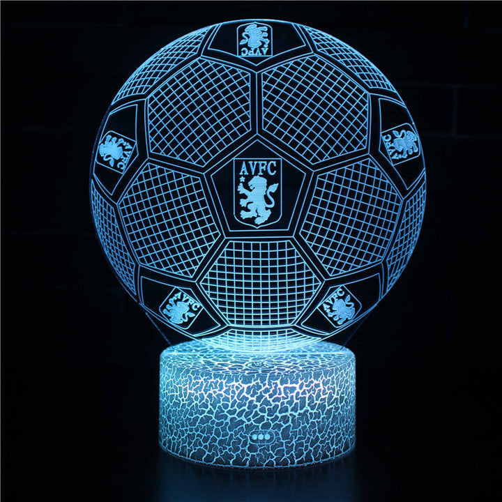 Lampa LED Iluzja 3D Piłka Nożna - Nocna Lampa - Odznaka