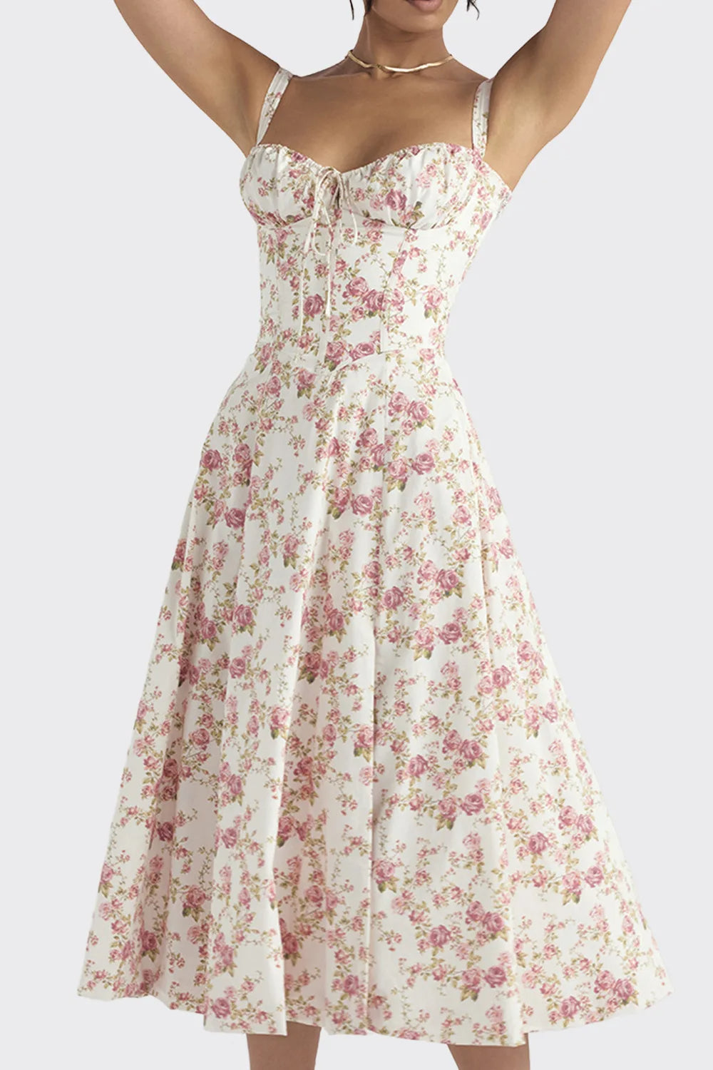 Midi Bustier Korsett Sukienka Letnia