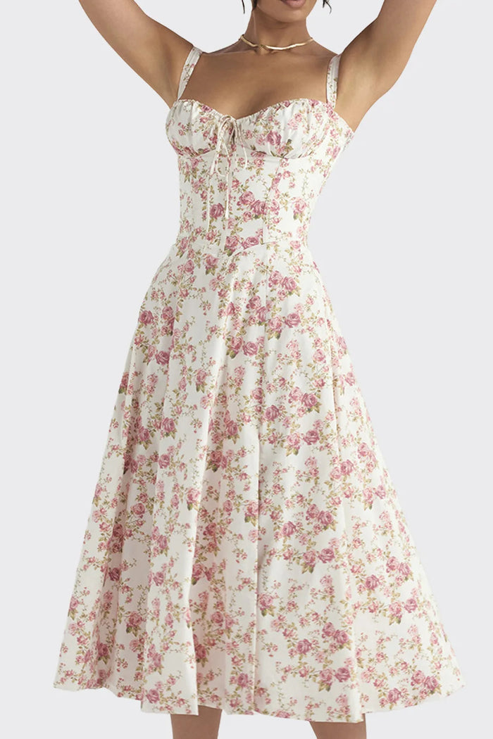 Midi Bustier Korsett Sukienka Letnia