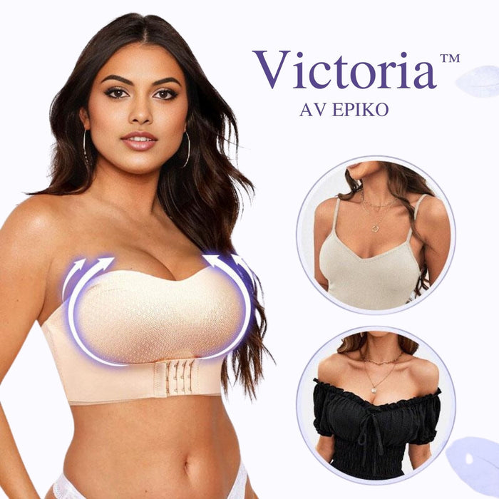 Victoria™ Biustonosz bez ramiączek z przednim zapięciem