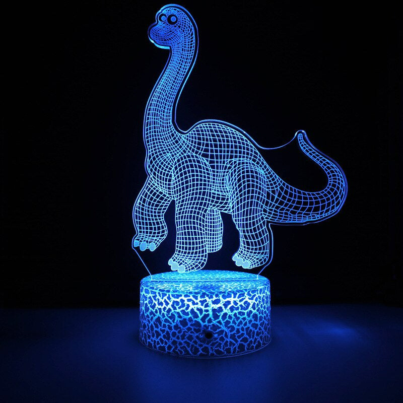 3D LED Lampa Dinozaur