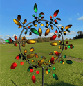 AeroSpin 3D Kinetic Garden Wind Spinner – Fascynująca rzeźba metalowa do ogrodu
