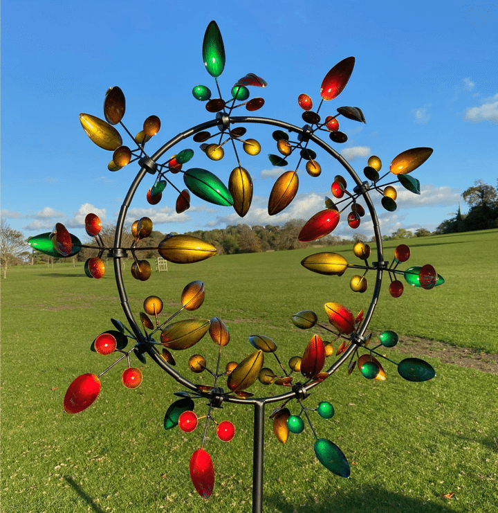 AeroSpin 3D Kinetic Garden Wind Spinner – Fascynująca rzeźba metalowa do ogrodu