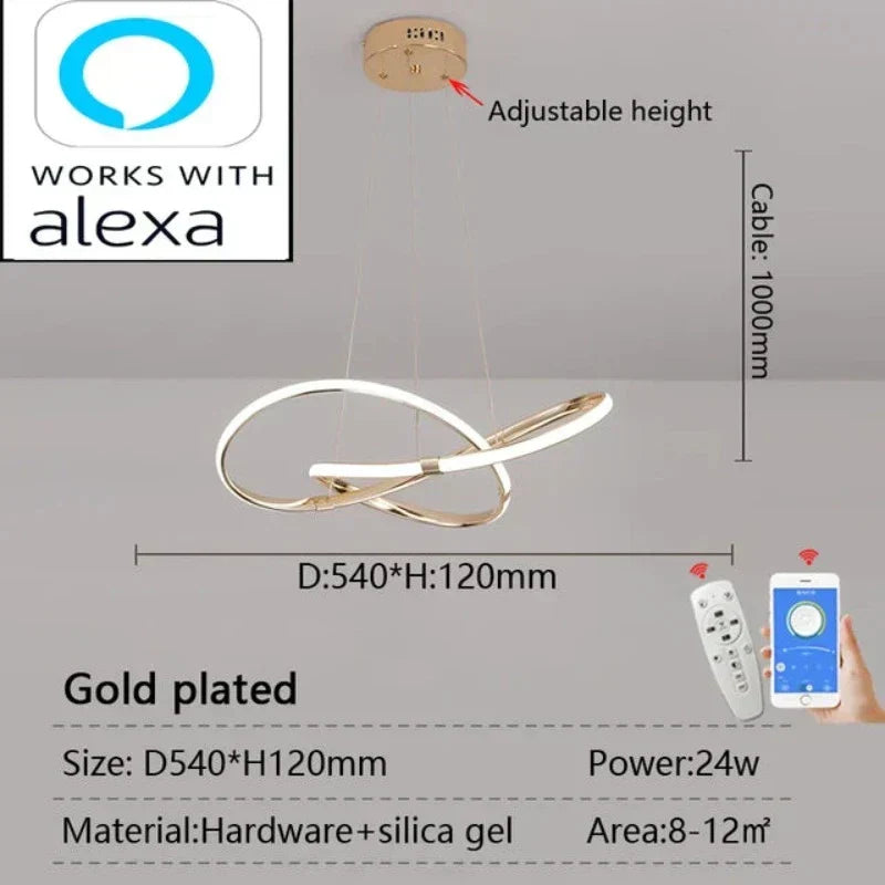 LightMaster - Slim LED Lampa Wisząca Uppsättning