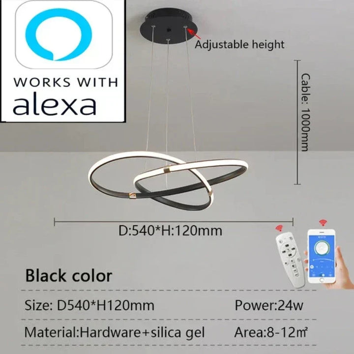 LightMaster - Slim LED Lampa Wisząca Uppsättning