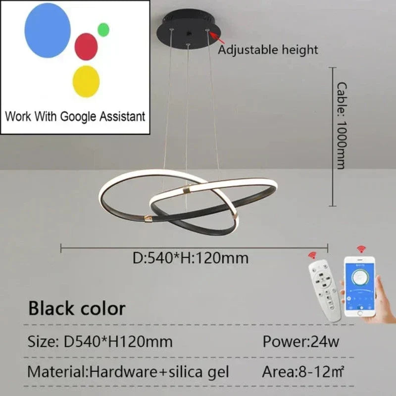 LightMaster - Slim LED Lampa Wisząca Uppsättning