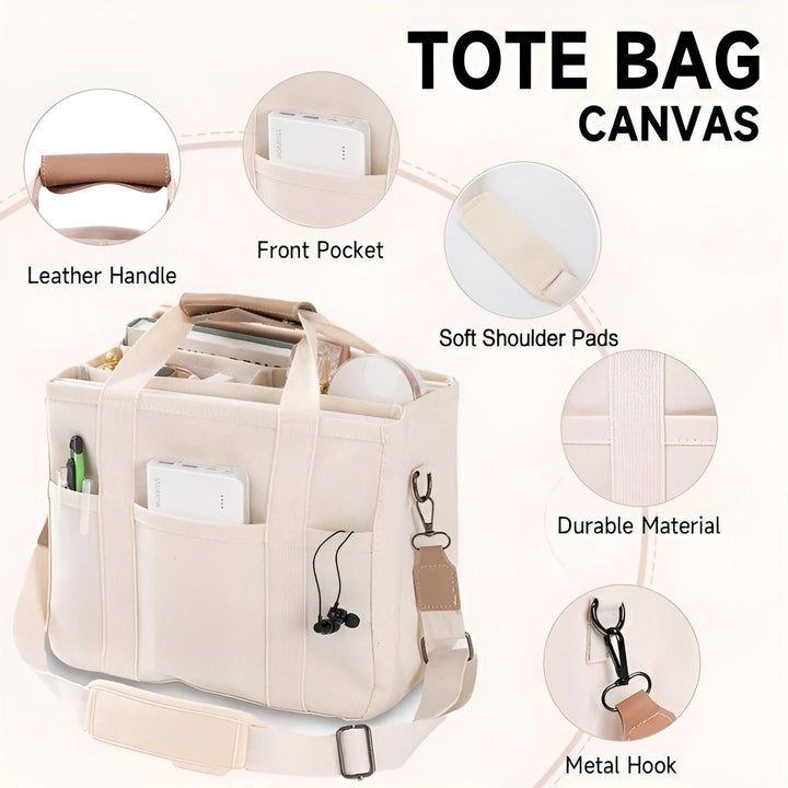 Torba Canvas Tavolaé | Wszechstronna i Wytrzymała | Lekka i Pojemna | W Beżu lub Czerni