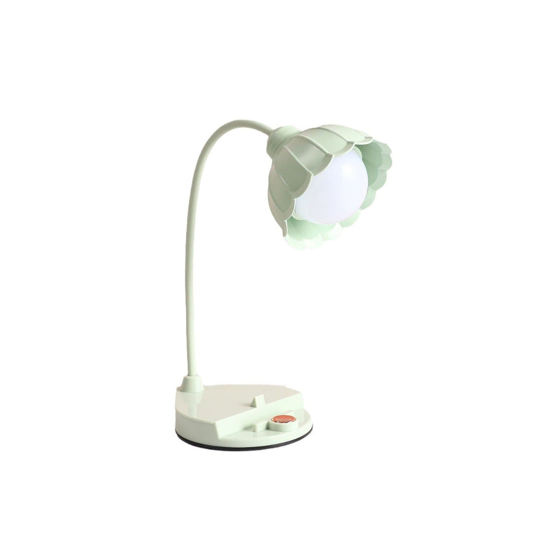 Ładowalna lampa stołowa LED z dotykowym włącznikiem – Skandynawski design kwiatowy