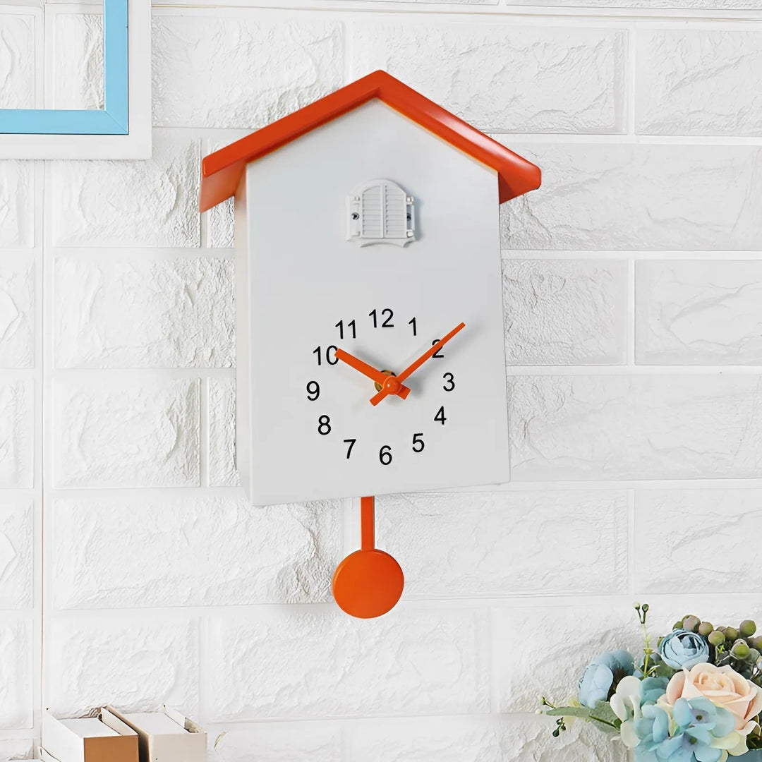 Nowoczesny Zegar Ścienny Kukułkowy z Minimalistycznym Designem