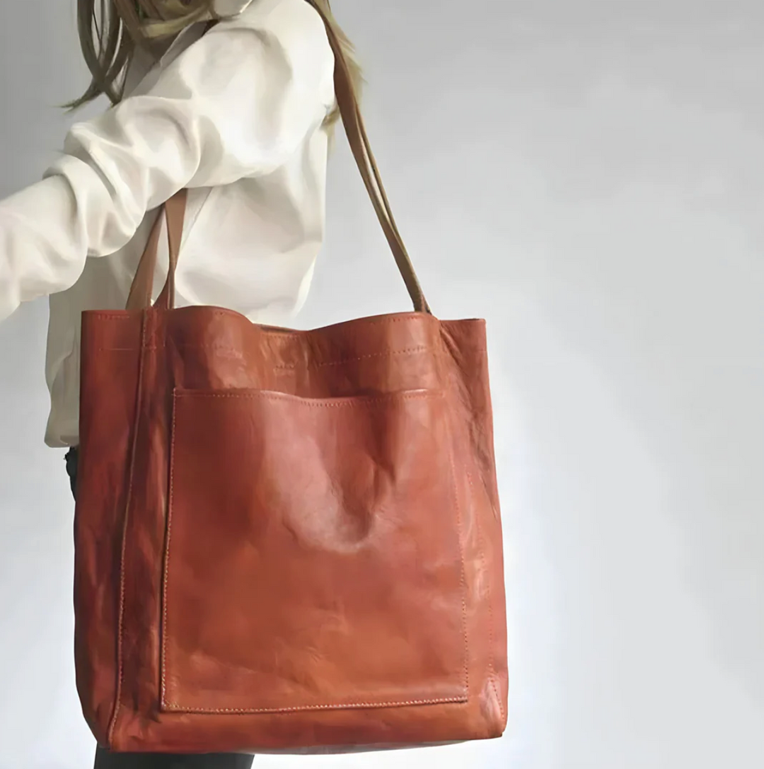Skórzana Torebka Damska Ręcznie Robiona Elegancka Przestronna Skóra