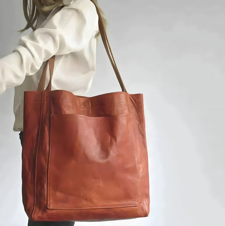 Skórzana Torebka Damska Ręcznie Robiona Elegancka Przestronna Skóra
