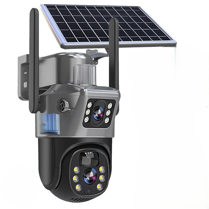 4K bezprzewodowa kamera bezpieczeństwa – inteligentne monitorowanie na zewnątrz z powiadomieniami o ruchu i ładowaniem solarnym