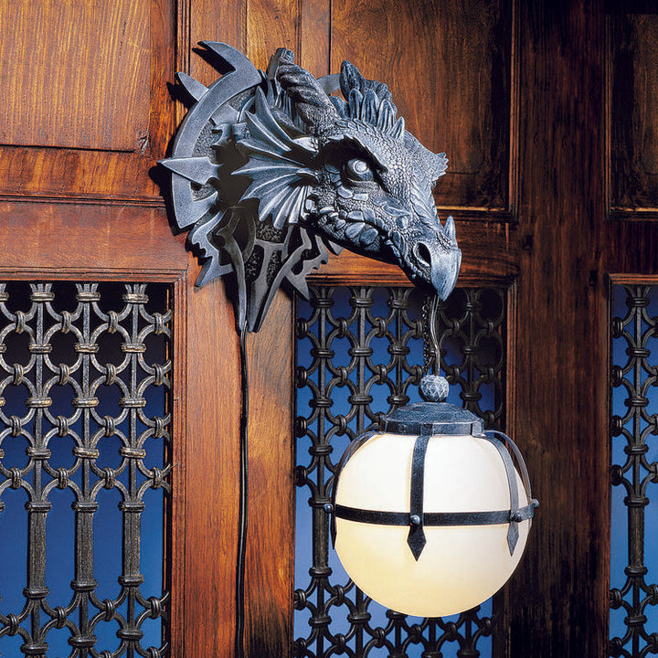Lampa wisząca Royallure z głową smoka - 18 cm Unikalna dekoracja fantazyjna