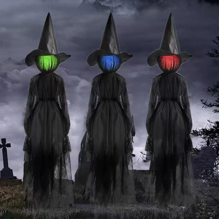 Carvallo - podświetlane Halloweenowe słupki do strasznej dekoracji ogrodu