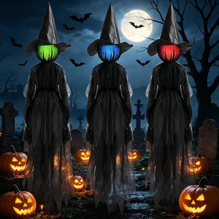 Carvallo - podświetlane Halloweenowe słupki do strasznej dekoracji ogrodu