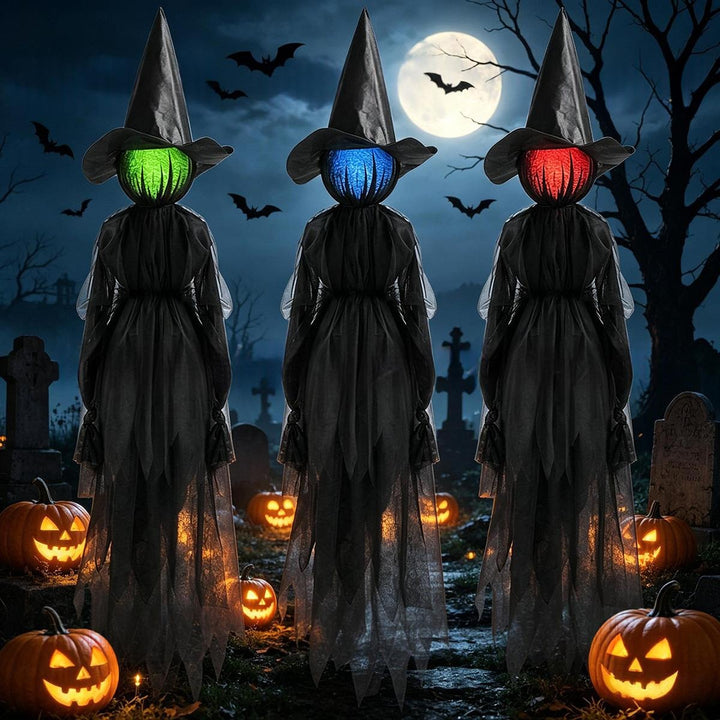 Carvallo - podświetlane Halloweenowe słupki do strasznej dekoracji ogrodu