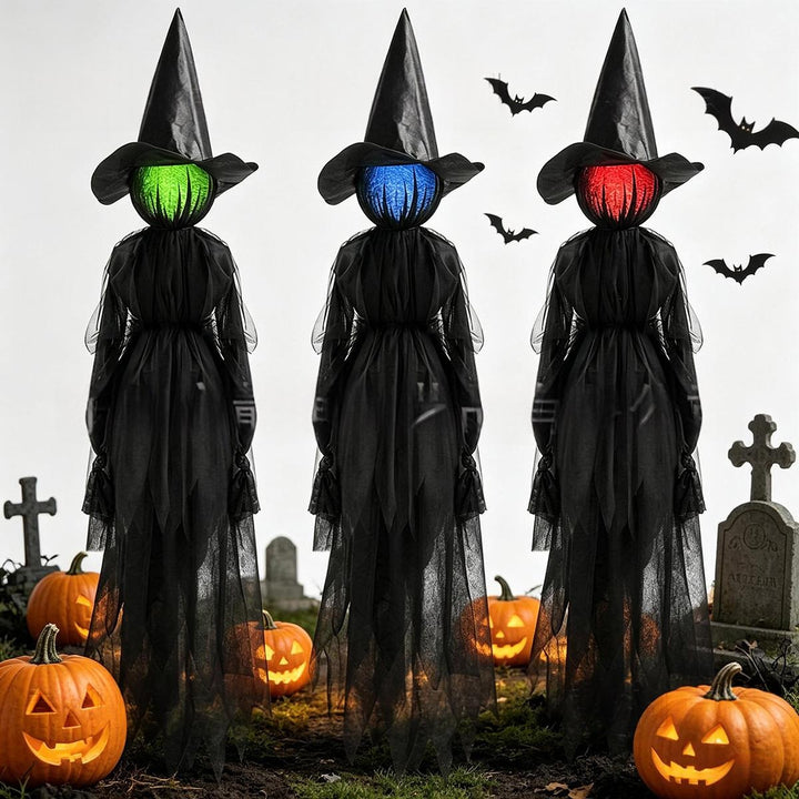 Carvallo - podświetlane Halloweenowe słupki do strasznej dekoracji ogrodu