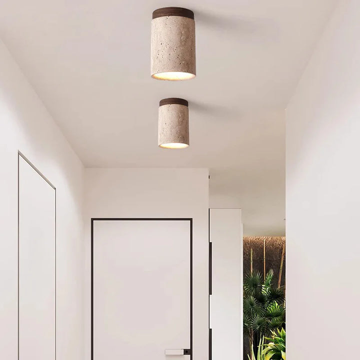 Lampa wisząca Travertin | Kamień naturalny | Minimalistyczny design | Kompatybilna z E27
