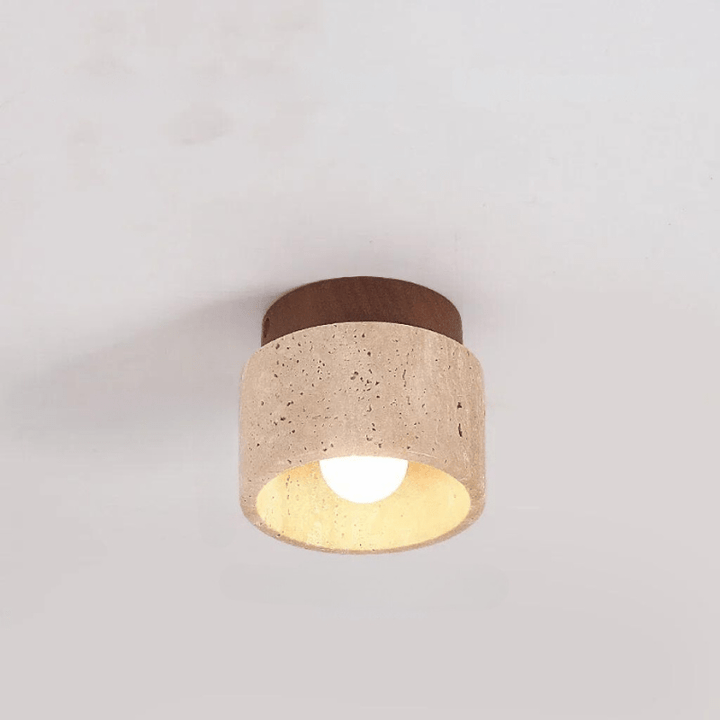 Lampa wisząca Travertin | Kamień naturalny | Minimalistyczny design | Kompatybilna z E27