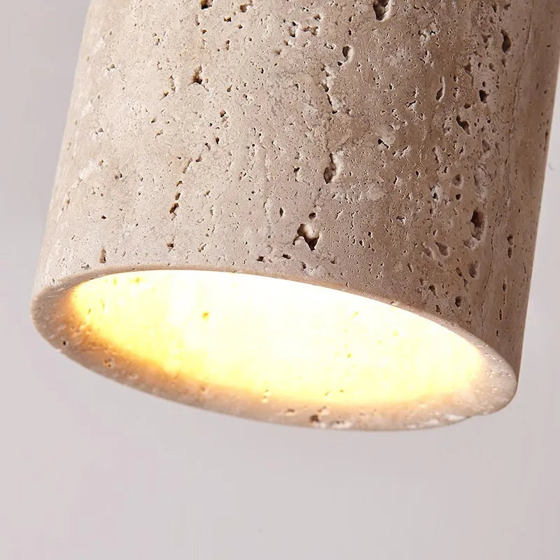 Lampa wisząca Travertin | Kamień naturalny | Minimalistyczny design | Kompatybilna z E27