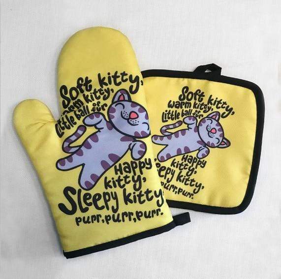 CozyPaws - Urocze, inspirowane kotami, odporne na ciepło rękawice do pieczenia