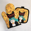 CozyPaws - Urocze, inspirowane kotami, odporne na ciepło rękawice do pieczenia