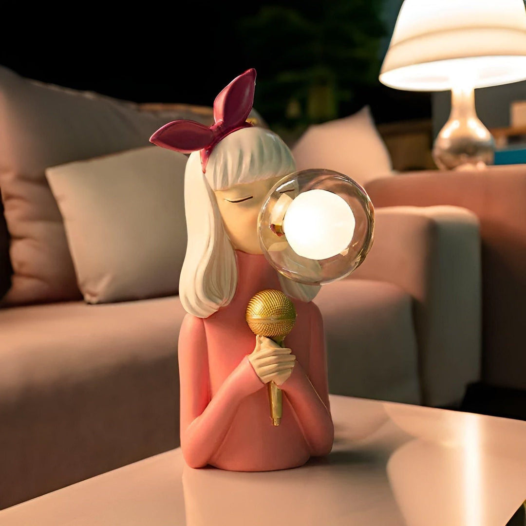 Nocna lampa z efektem bąbelków – USB Bubble Girl Ornament do stworzenia przytulnego domu