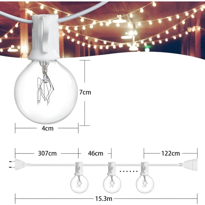 FairyFlicker String Lights - Luksusowe oświetlenie tarasowe z wodoodporną ochroną