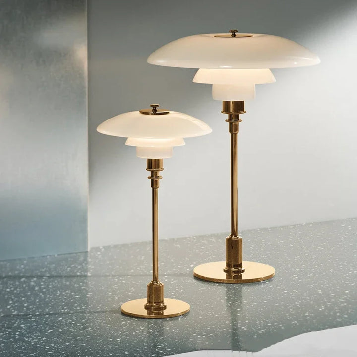 LumeSphere – Lampa biurkowa ze szkła z ściemnialnym LED