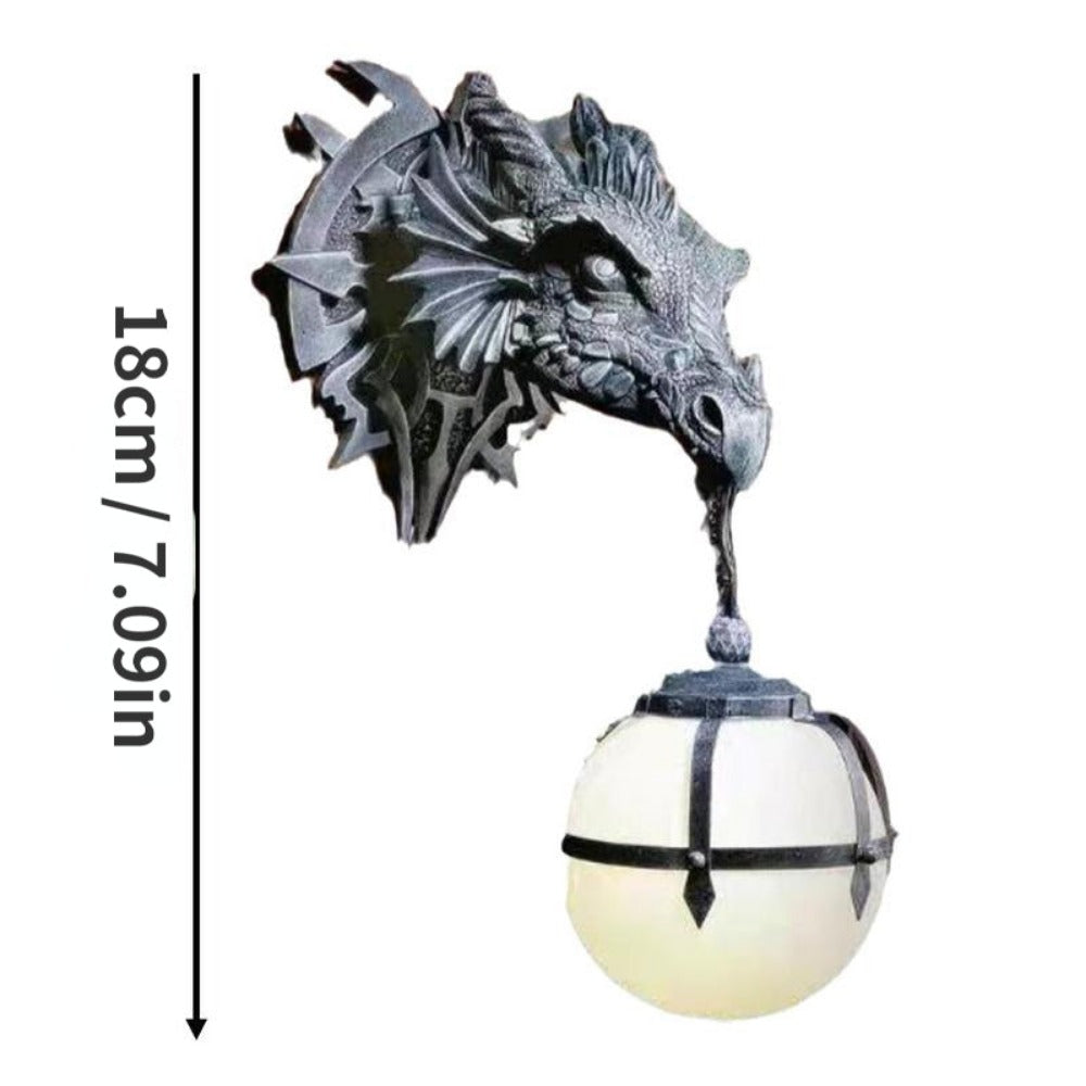 Lampa wisząca Royallure z głową smoka - 18 cm Unikalna dekoracja fantazyjna