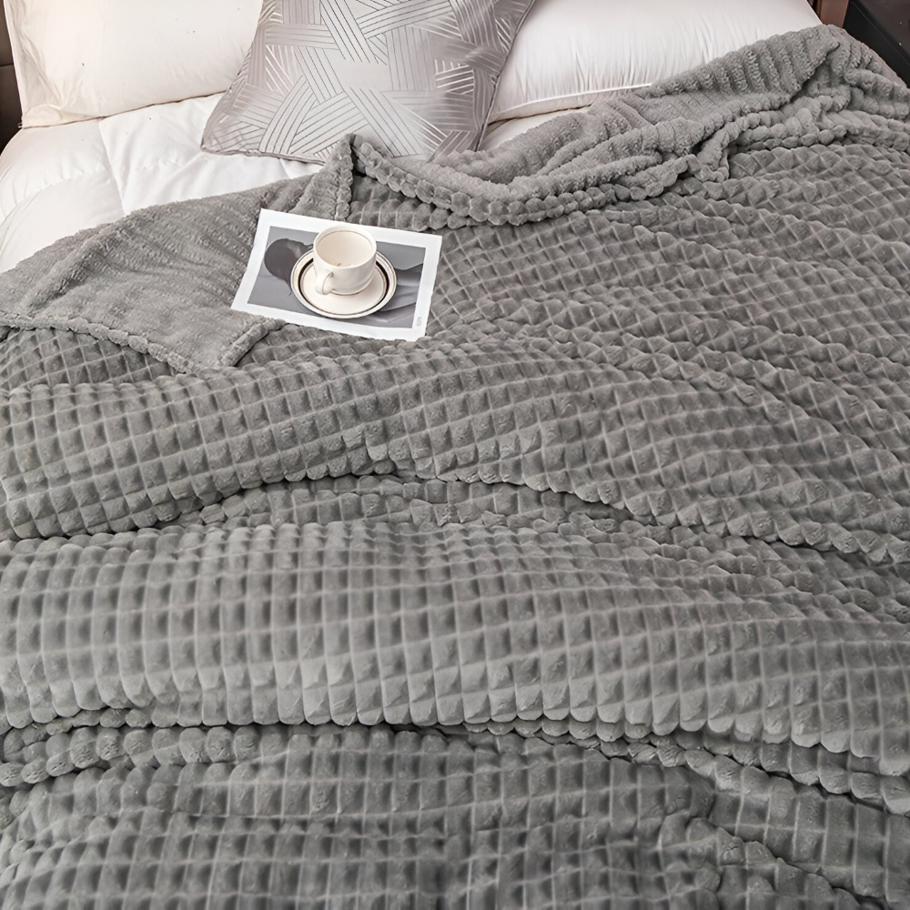 NordicSoft Koc – Przytulny i Puszysty Koc Koralikowy z Fleece