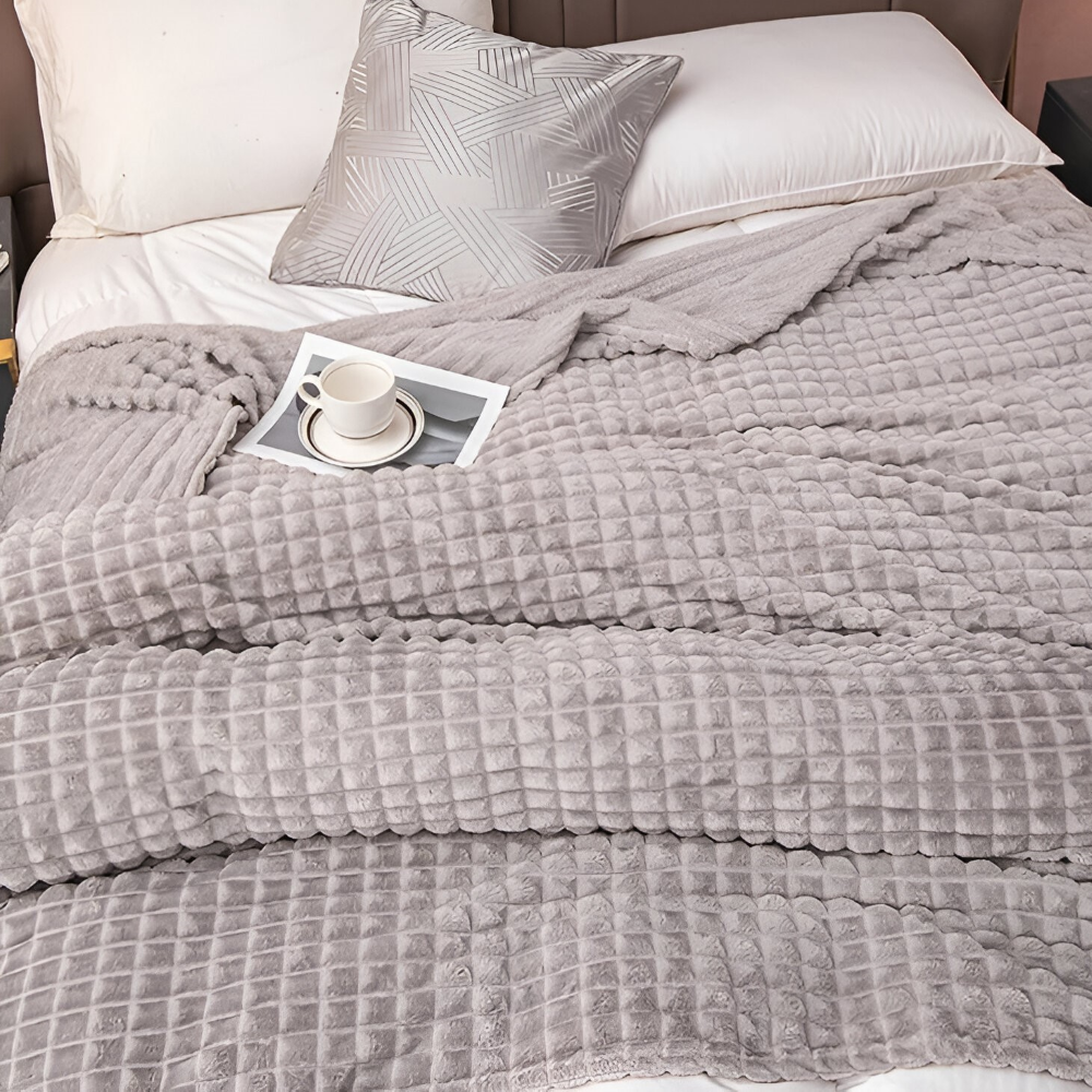 NordicSoft Koc – Przytulny i Puszysty Koc Koralikowy z Fleece