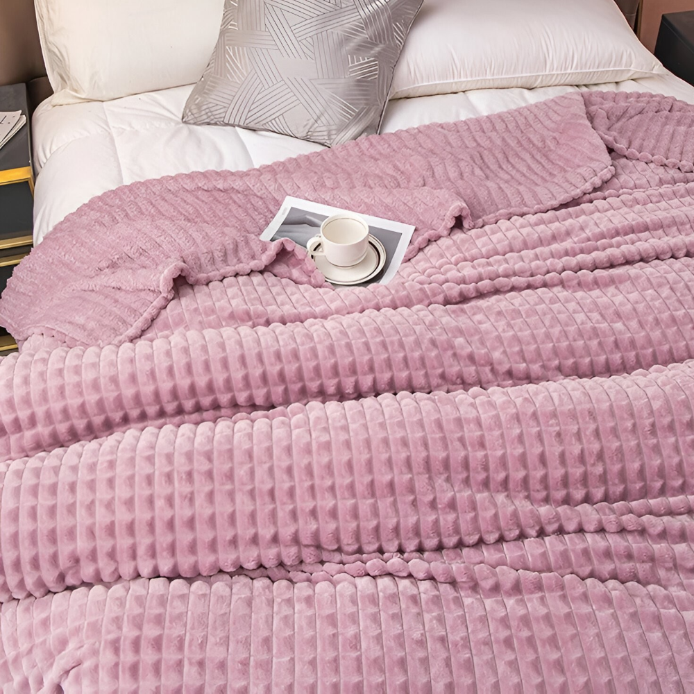 NordicSoft Koc – Przytulny i Puszysty Koc Koralikowy z Fleece