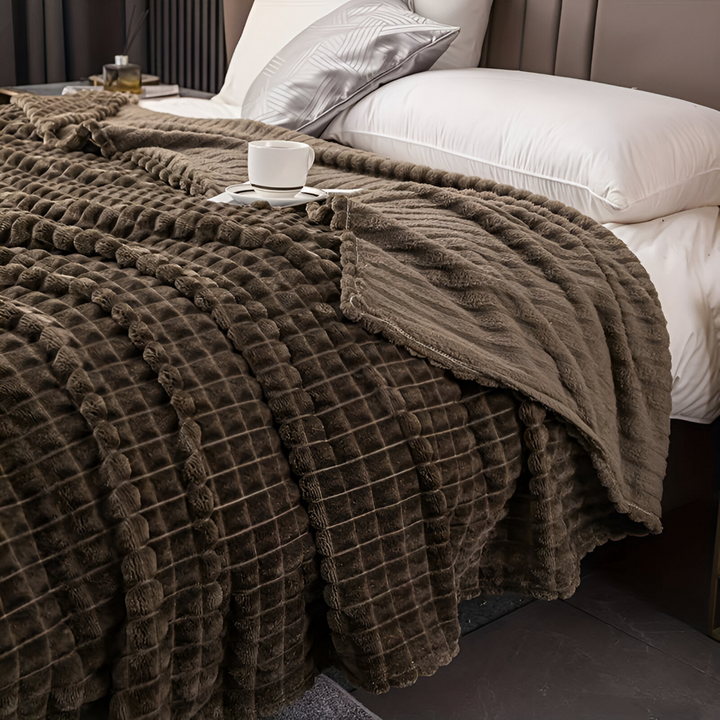 NordicSoft Koc – Przytulny i Puszysty Koc Koralikowy z Fleece