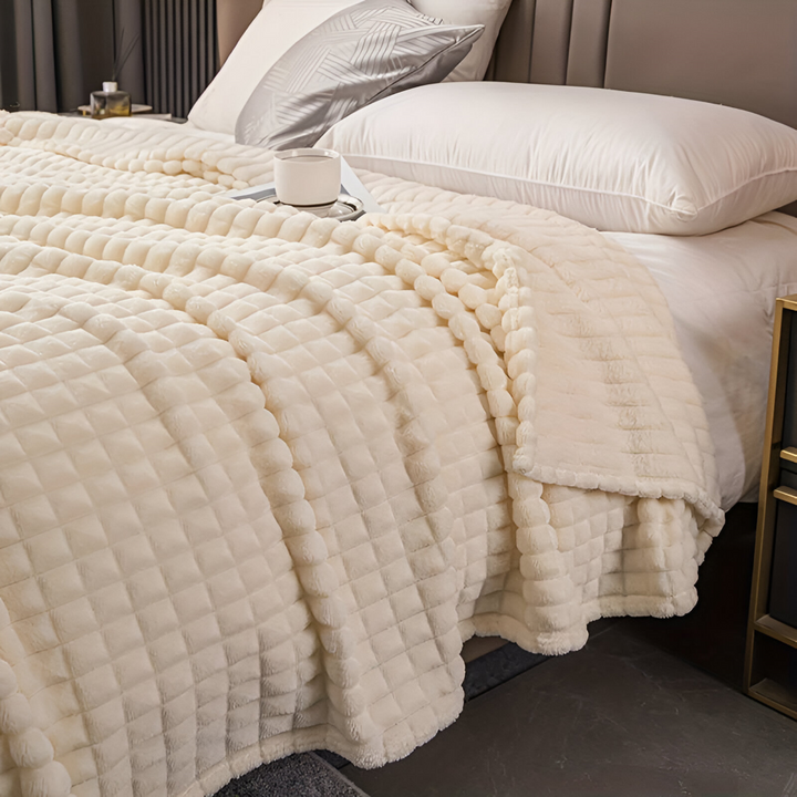 NordicSoft Koc – Przytulny i Puszysty Koc Koralikowy z Fleece