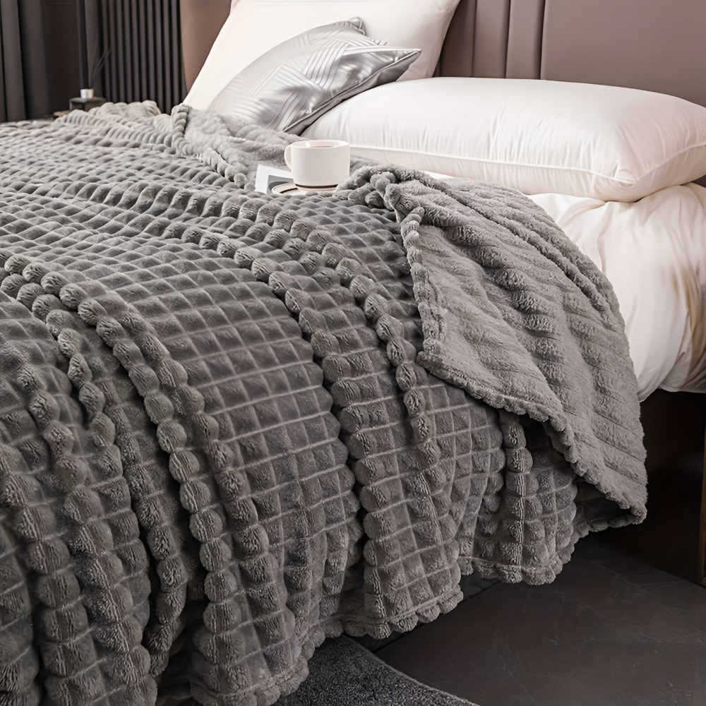 NordicSoft Koc – Przytulny i Puszysty Koc Koralikowy z Fleece