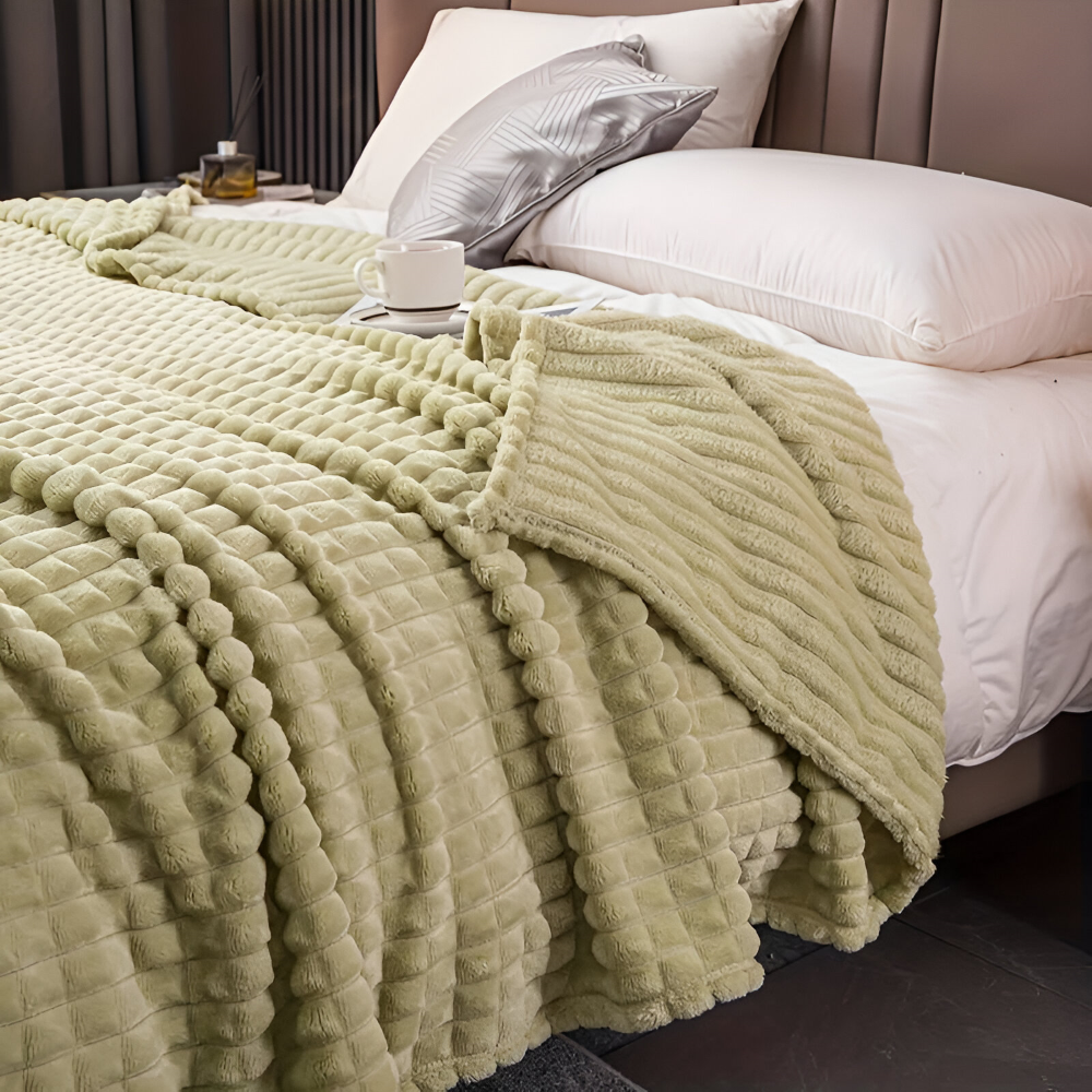 NordicSoft Koc – Przytulny i Puszysty Koc Koralikowy z Fleece