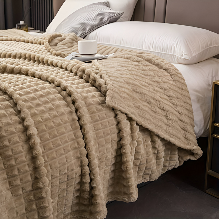 NordicSoft Koc – Przytulny i Puszysty Koc Koralikowy z Fleece