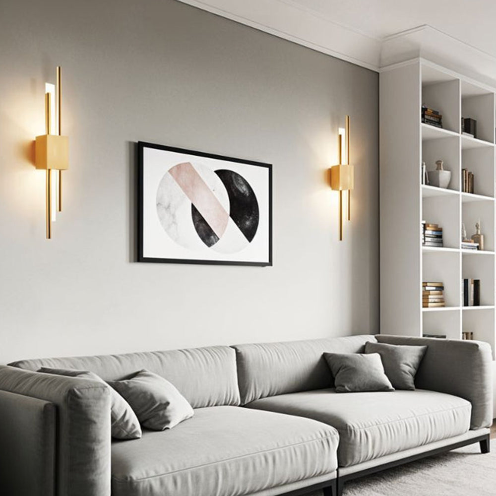 Stylowa Lampa Ścienna | 19.7″ | Żelazo Akryl | Lampa Ścienna LED | Przełącznik 3‑Kolorowy | Brick by Brick