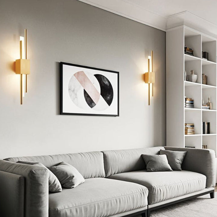 Stylowa Lampa Ścienna | 19.7″ | Żelazo Akryl | Lampa Ścienna LED | Przełącznik 3‑Kolorowy | Brick by Brick