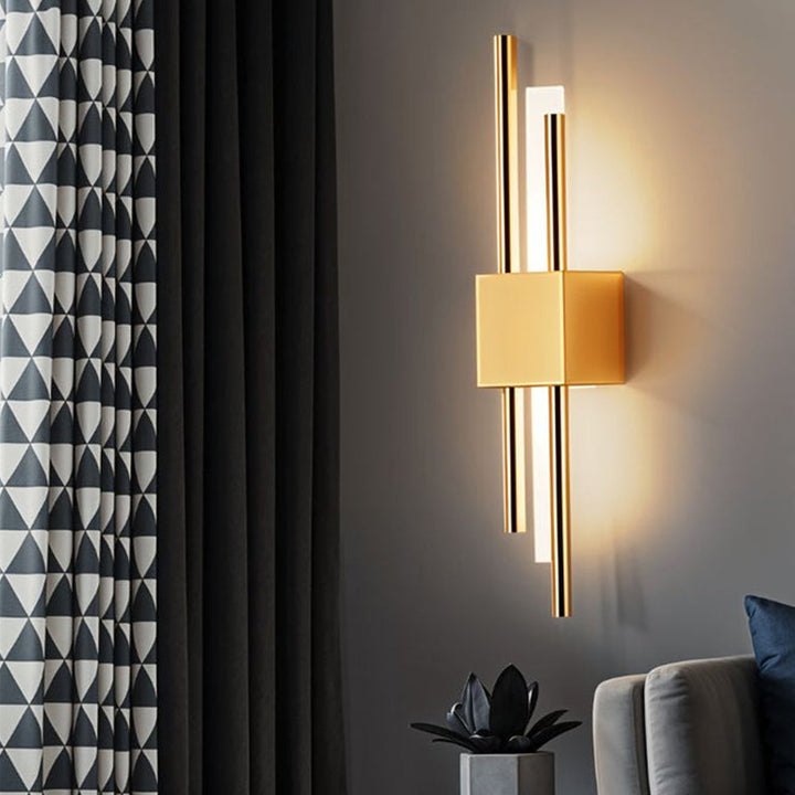 Stylowa Lampa Ścienna | 19.7″ | Żelazo Akryl | Lampa Ścienna LED | Przełącznik 3‑Kolorowy | Brick by Brick