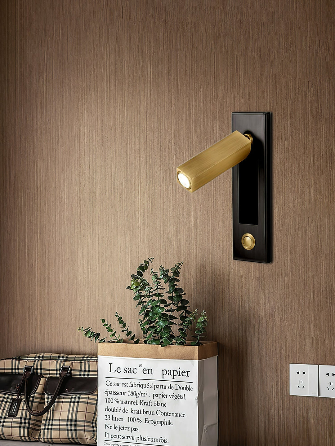 Nowoczesna wbudowana lampa ścienna z oświetleniem LED